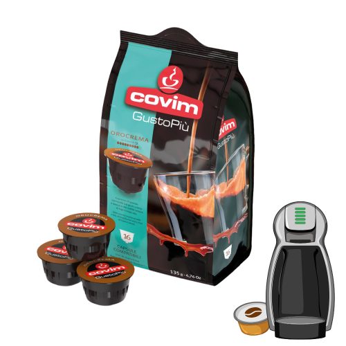 16 ks Covim GustoPiú Orocrema Dolce Gusto kompatibilná kávová kapsula - kapsuly