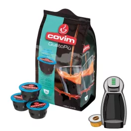 16 ks Covim GustoPiú Suave Decaffeinato Dolce Gusto kompatibilná bezkofeínová kávová kapsula - kapsuly