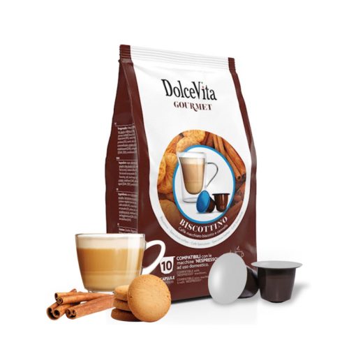 10 kusov Dolce Vita Biscottino príchuť kapsúl Nespresso kompatibilné  - kapsuly