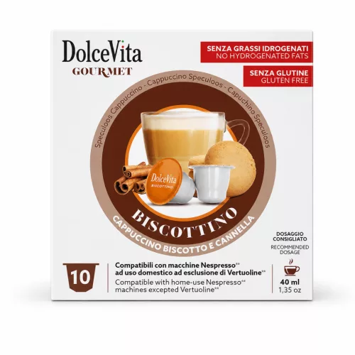 10 kusov Dolce Vita Biscottino príchuť kapsúl Nespresso kompatibilné  - kapsuly