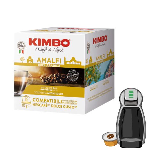 16 ks Caffè Kimbo Amalfi 100% Arabica DOLCE GUSTO kompatibilná kávová kapsula - kapsuly