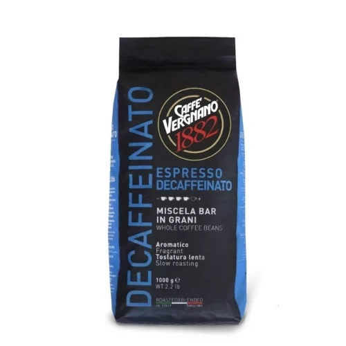 1 kg Caffè Vergnano 1882 Decaffeinato zmes celých kávových zŕn - kapsuly