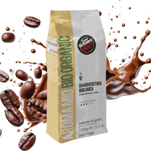 1 kg Caffè Vergnano 1882 Aroma Mio Bio Organic zmes celých kávových zŕn - kapsuly