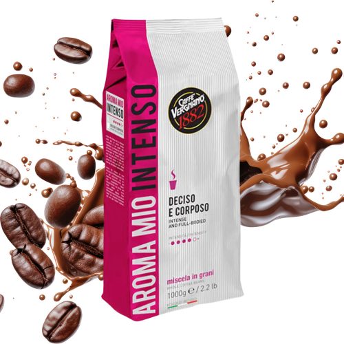 1 kg Caffè Vergnano 1882 Aroma Mio Intenso zmes celých kávových zŕn - kapsuly