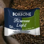 1 ks kávovej kapsuly Caffè Borbone Light Respresso s nižším obsahom kofeínu kompatibilnej s Nespresso - kapsuly