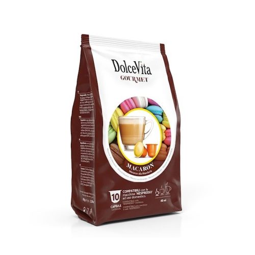 10 kusov Dolce Vita Macaron Mandľa kapsúl Nespresso kompatibilné - kapsuly