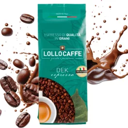 1 kg LolloCaffé dek espresso bezkofeínová zmes celých kávových zŕn - kapsuly