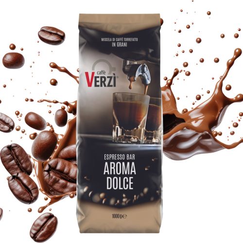 1 kg Caffé VERZI Espresso Bar AROMA DOLCE zmes celých kávových zŕn - kapsuly