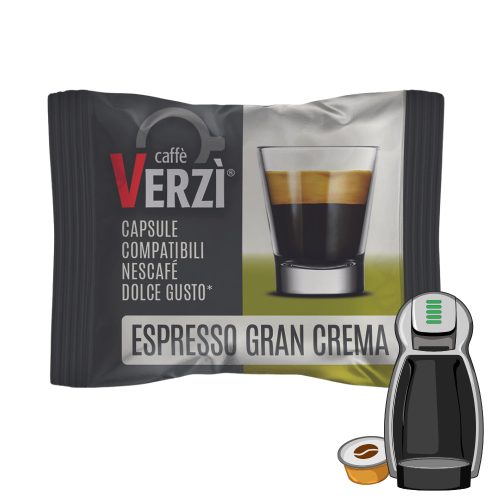 1 ks Caffè Verzì Espresso Gran Crema Dolce Gusto kompatibilná kávová kapsula - kapsuly