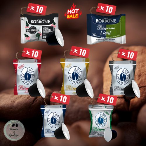 Caffè Borbone Respresso Nespresso kompatibilná kávová kapsula degustačný balíček - kapsuly
