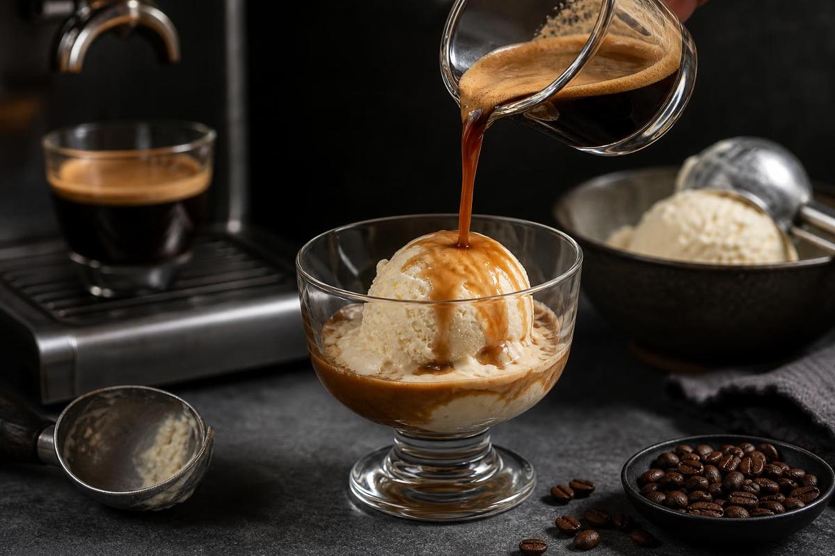 Affogato: jednoduchý recept na kávu so zmrzlinou